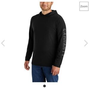 NWT Carhartt ForceRelaxed Fit Midweight Long-Sleeve Logo Graphic Hooded shirt2XL